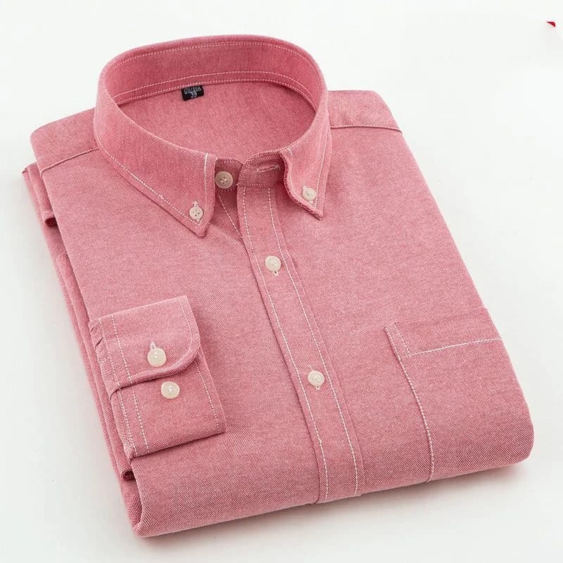 Men's Plaid Button-Down Casual Shirt