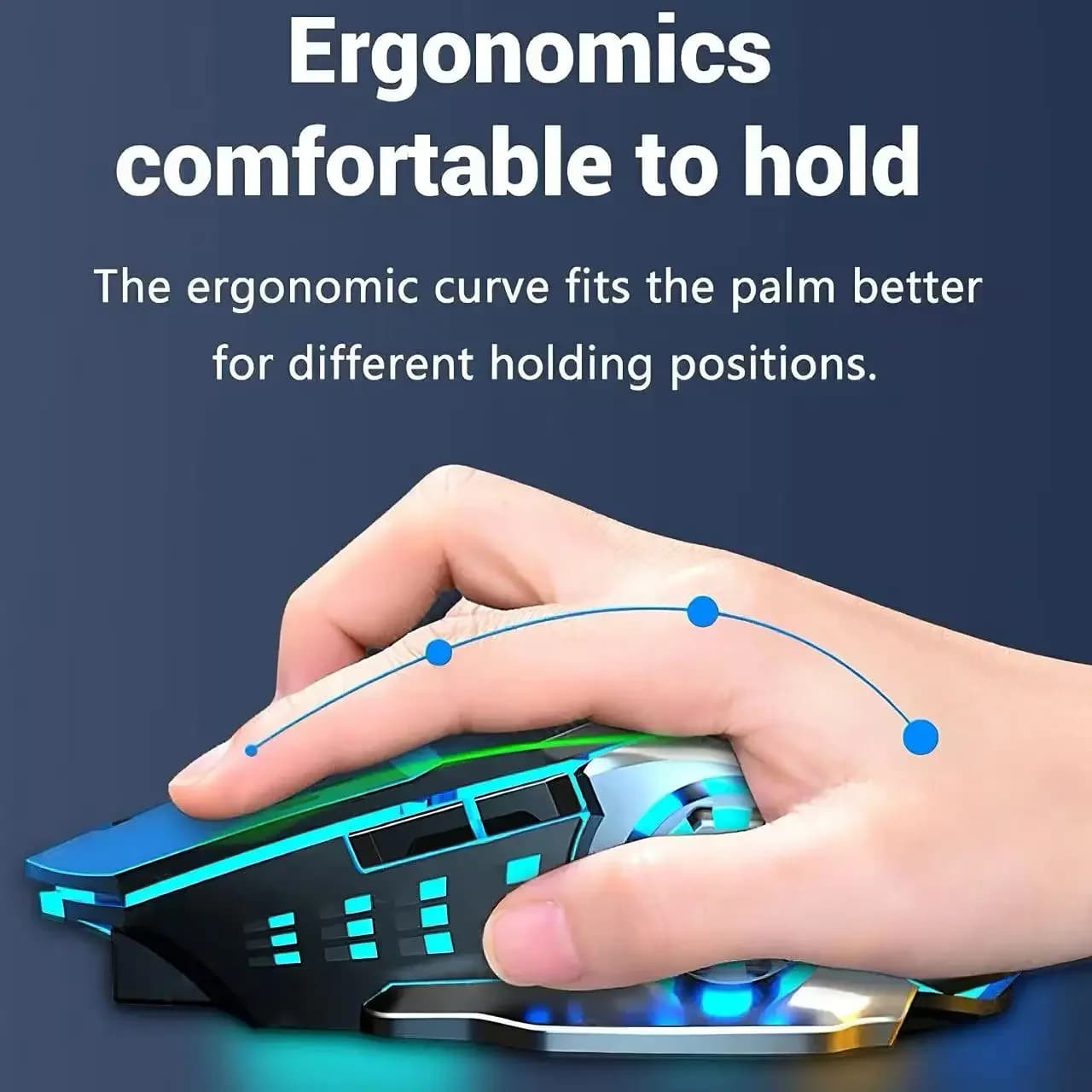 Wireless Gaming Mouse with RGB Lighting