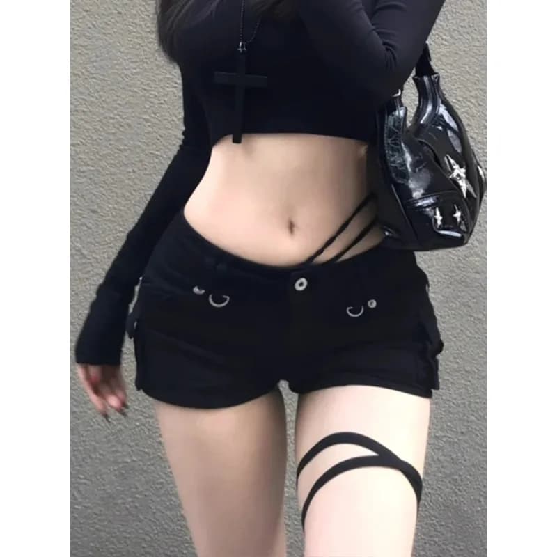 Women's Low-Rise Baggy Denim Shorts
