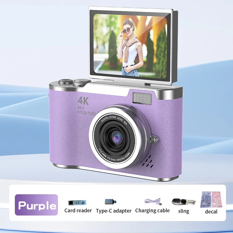 Kids Digital Camera with 8X Zoom and Flip Screen