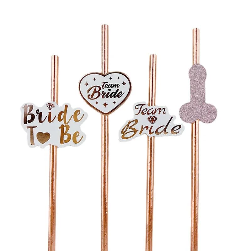 Team Bride Straws Wedding Decoration