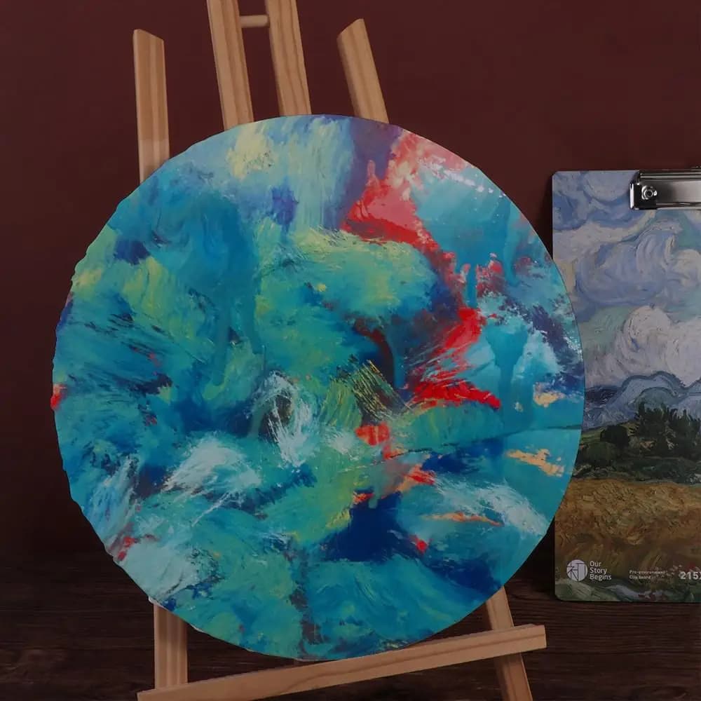Round Wooden Canvas Board