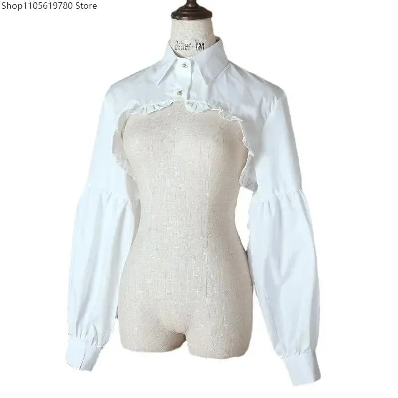 Ruffle Long Sleeve Bolero Crop Top
