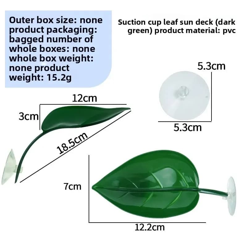Reptile Basking Leaf Terrace With Suction Cup