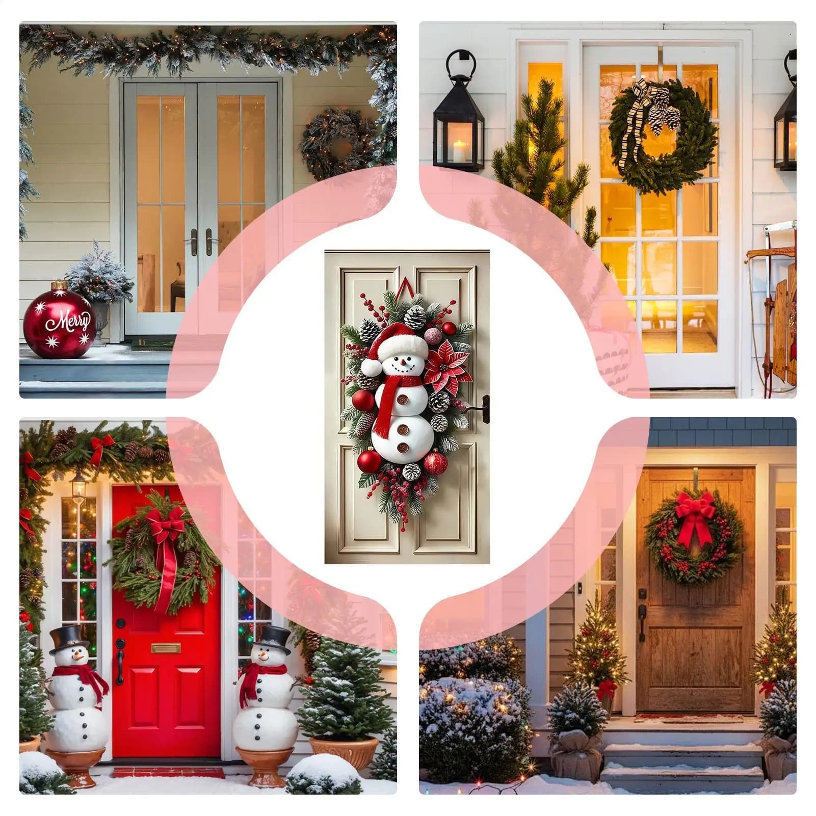 Snowman Christmas Door Banner Decoration