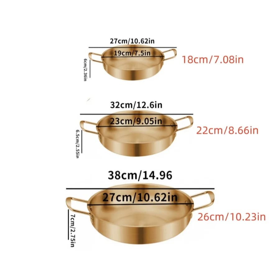 Stainless Steel Paella Pan with Handle