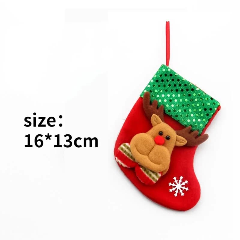 Santa Claus Christmas Stockings Plush Toys 12-Pack