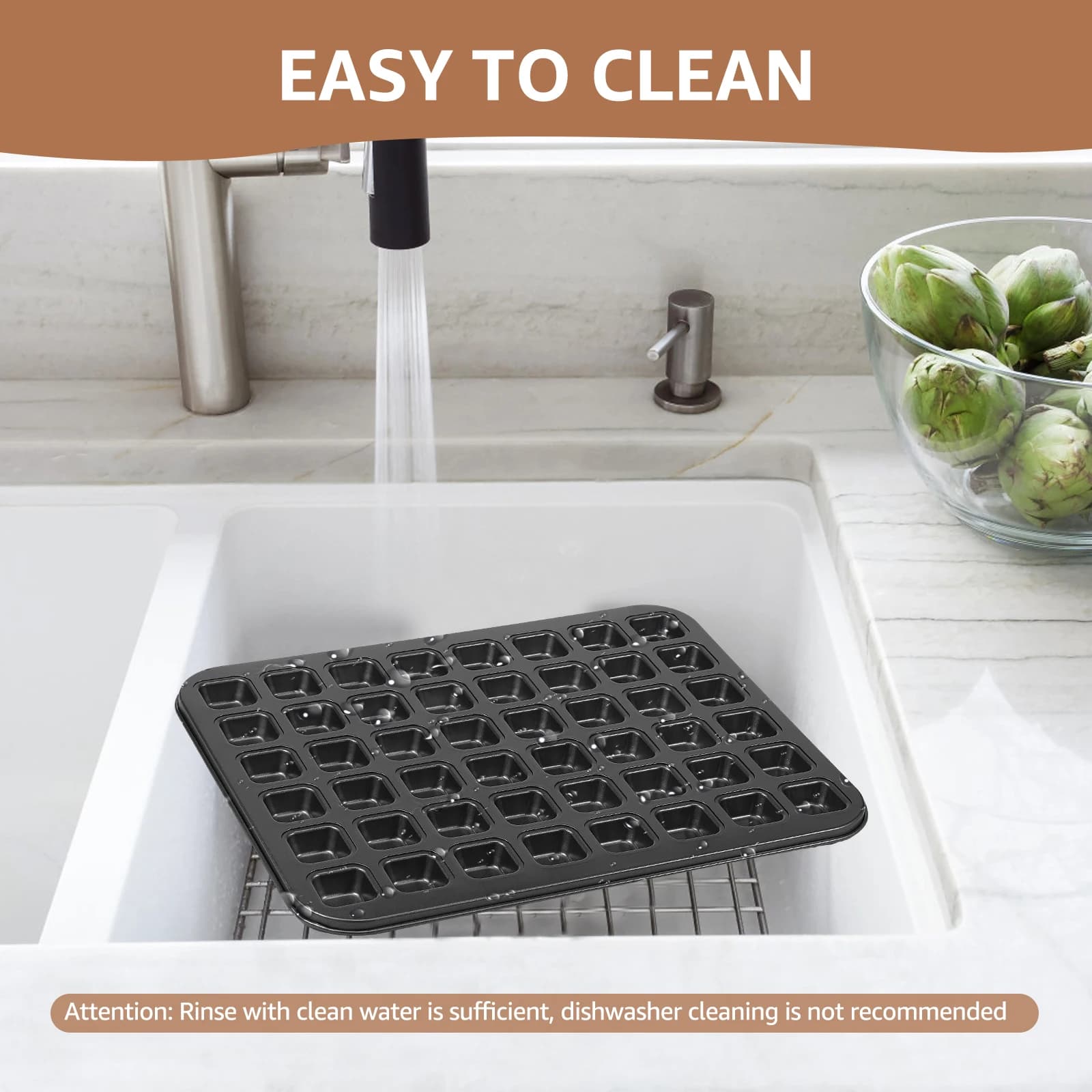 48 Cavity Mini Muffin Pan Carbon Steel Nonstick
