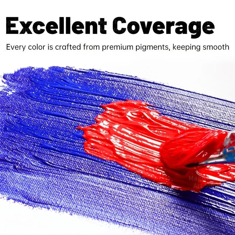 Acrylic Paint Set with Brushes
