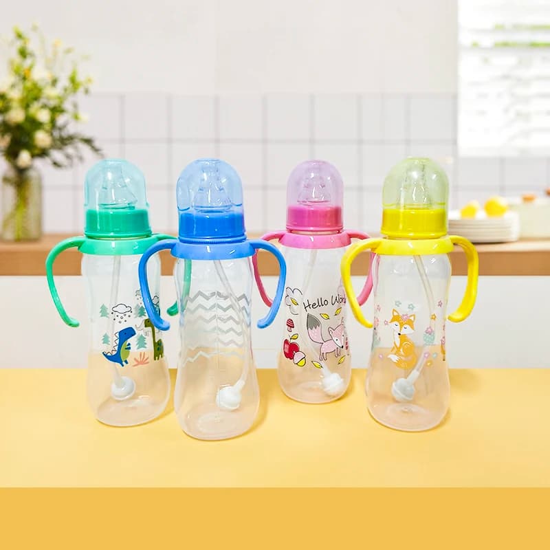 250ml Baby Bottle with Handle - Easy-to-Grip Feeding Bottle, Perfect as a Christmas Gift, Ideal for Water and Formula