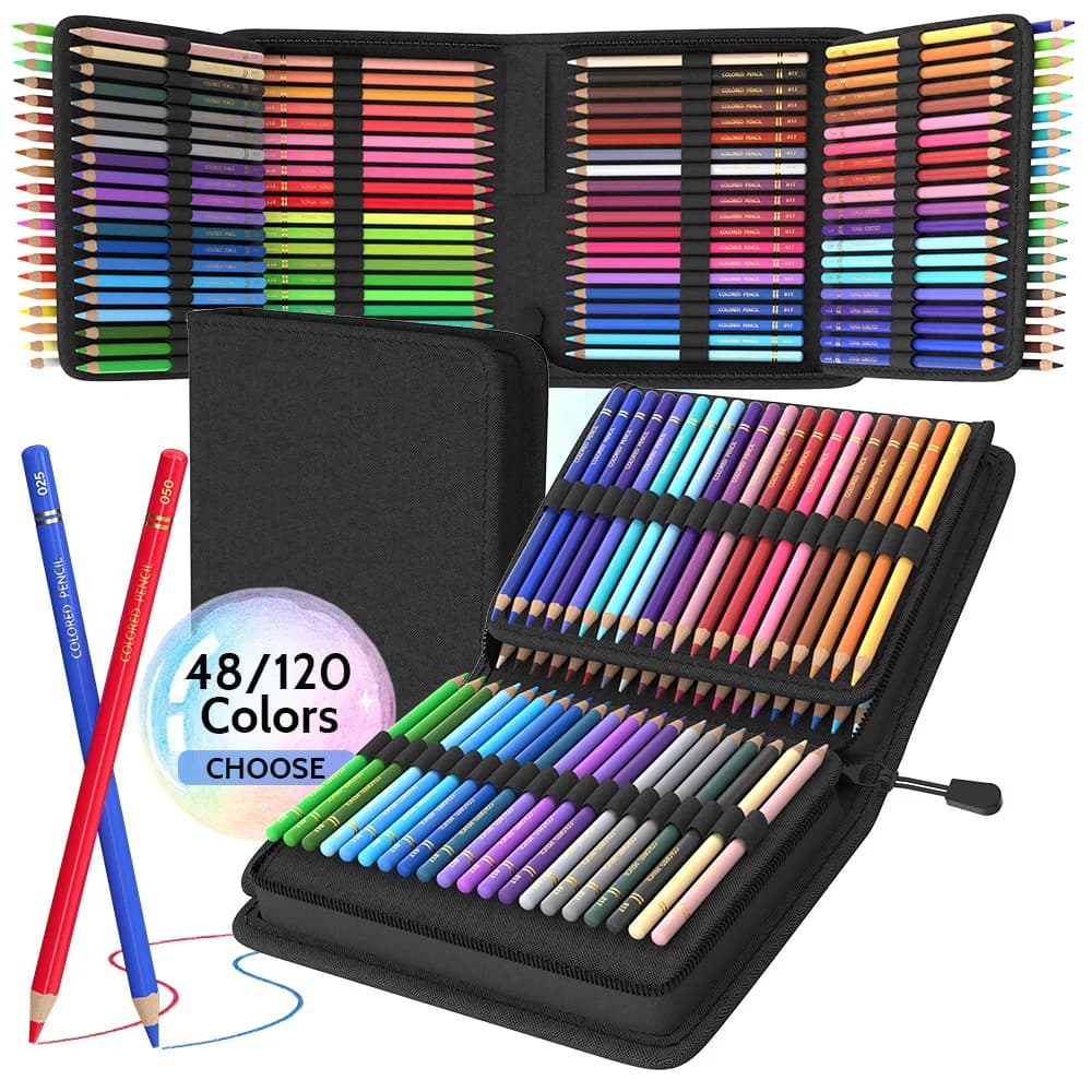 Colored Pencils Set for Adult Coloring and Sketching
