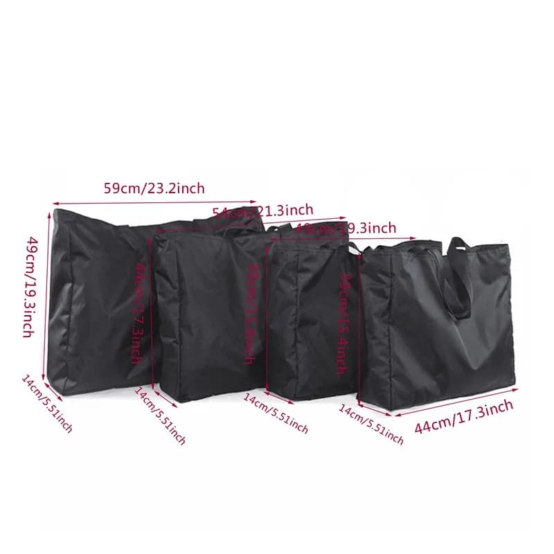 Large Capacity Reusable Tote with Zipper