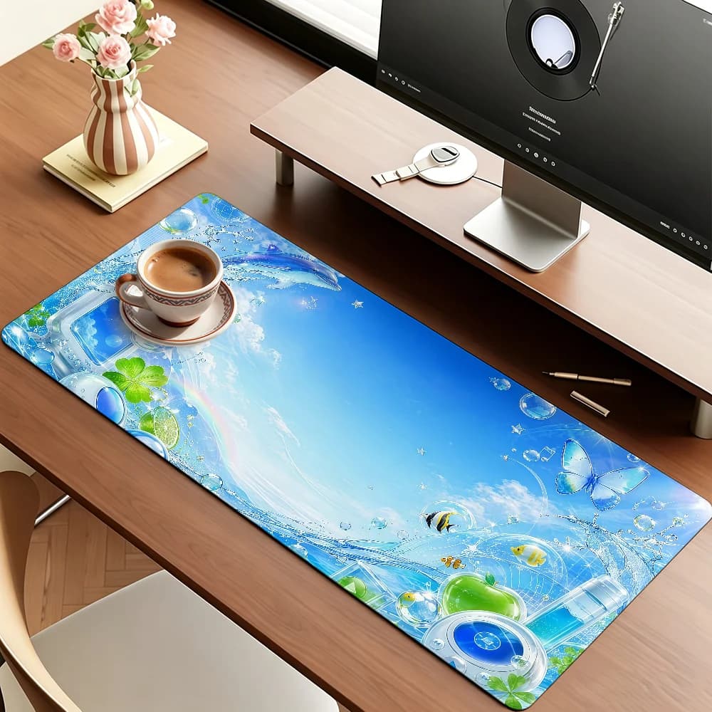 Large Gaming Mouse Pad with Stitched Edges