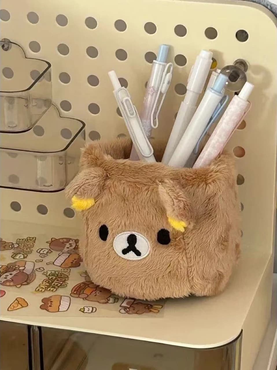 Plush Pen and Pencil Holder Organizer