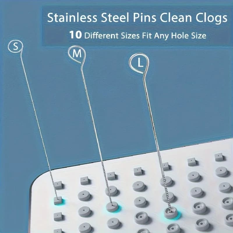 Stainless Steel Needle Shower Head Cleaning Brush Set