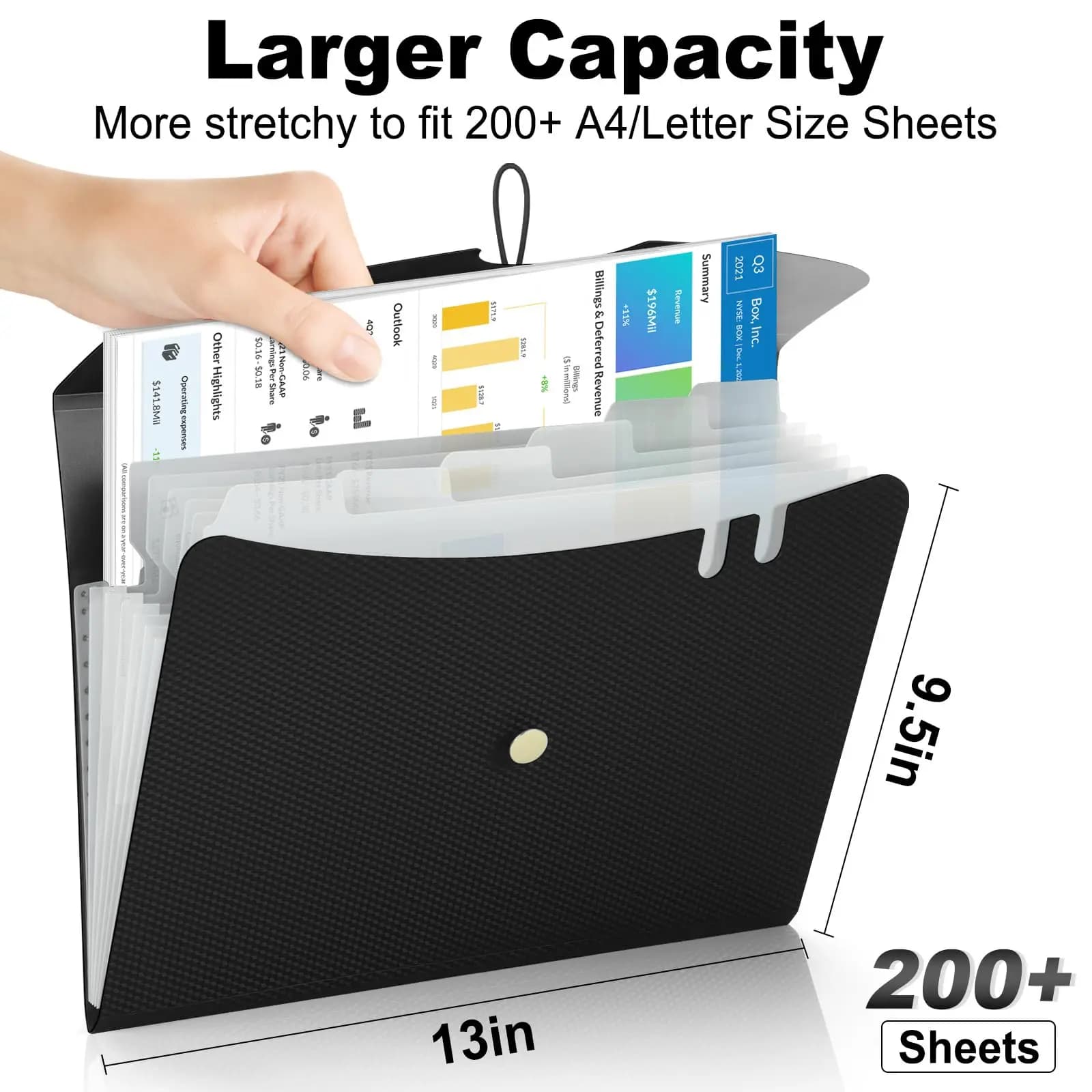 A4 Accordion File Folder with 7 Pockets