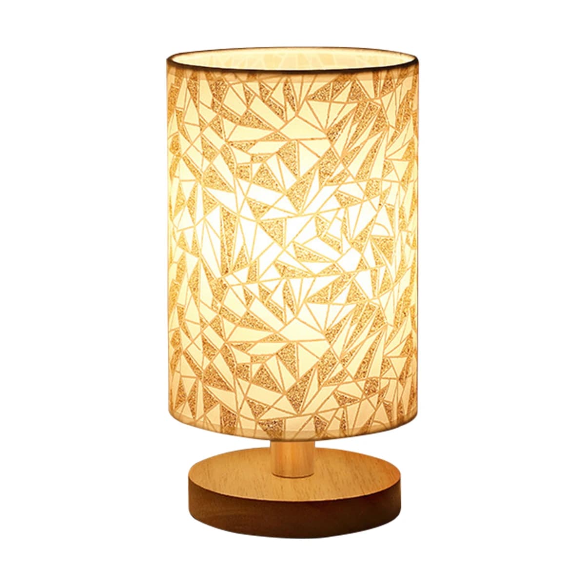 USB Wooden Bedside Lamp with Warm White Light