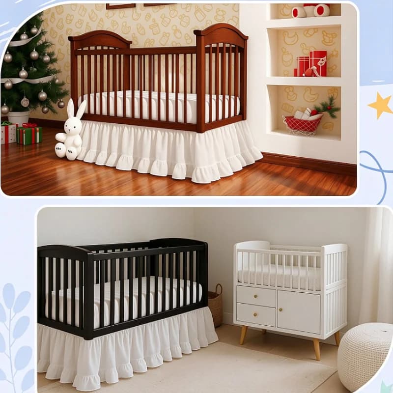 Crib Skirt with 16 Inch Drop