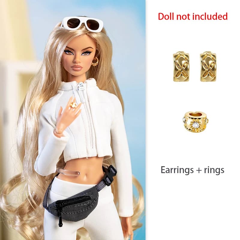 30cm Xianxian Supermodel Clothes Accessories APRES Series Sportswear Style Fashion Sweatshirt+Half Skirt+Trousers+Waistcoat Set