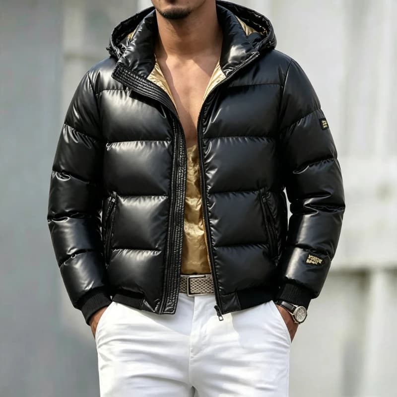 Men's Hooded Puffer Parka Jacket