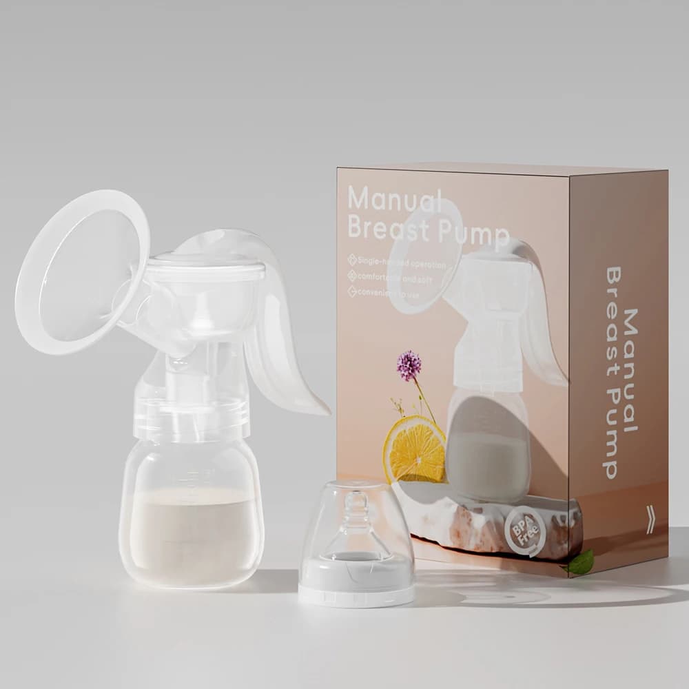 Manual Breast Pump with Bottle and Nipple