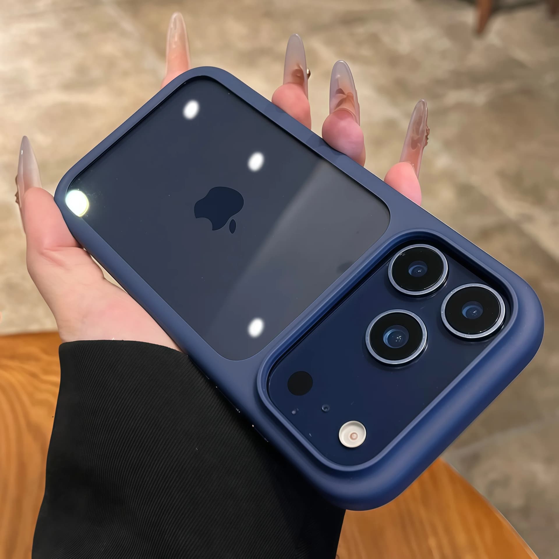 Advanced Silicone Soft Edge Transparent Hard Back Panel Case For iPhone 18 17 Pro 17 Pro Max PC Shockproof Phone Case Cover Gift