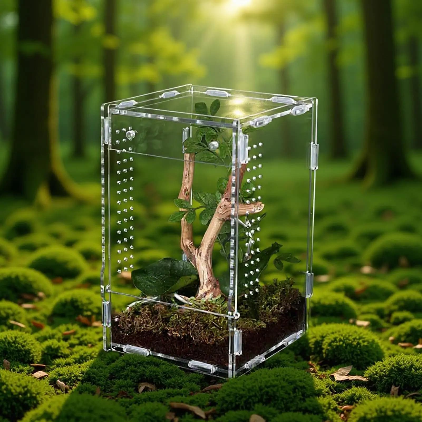 Acrylic Reptile Terrarium Habitat Enclosure