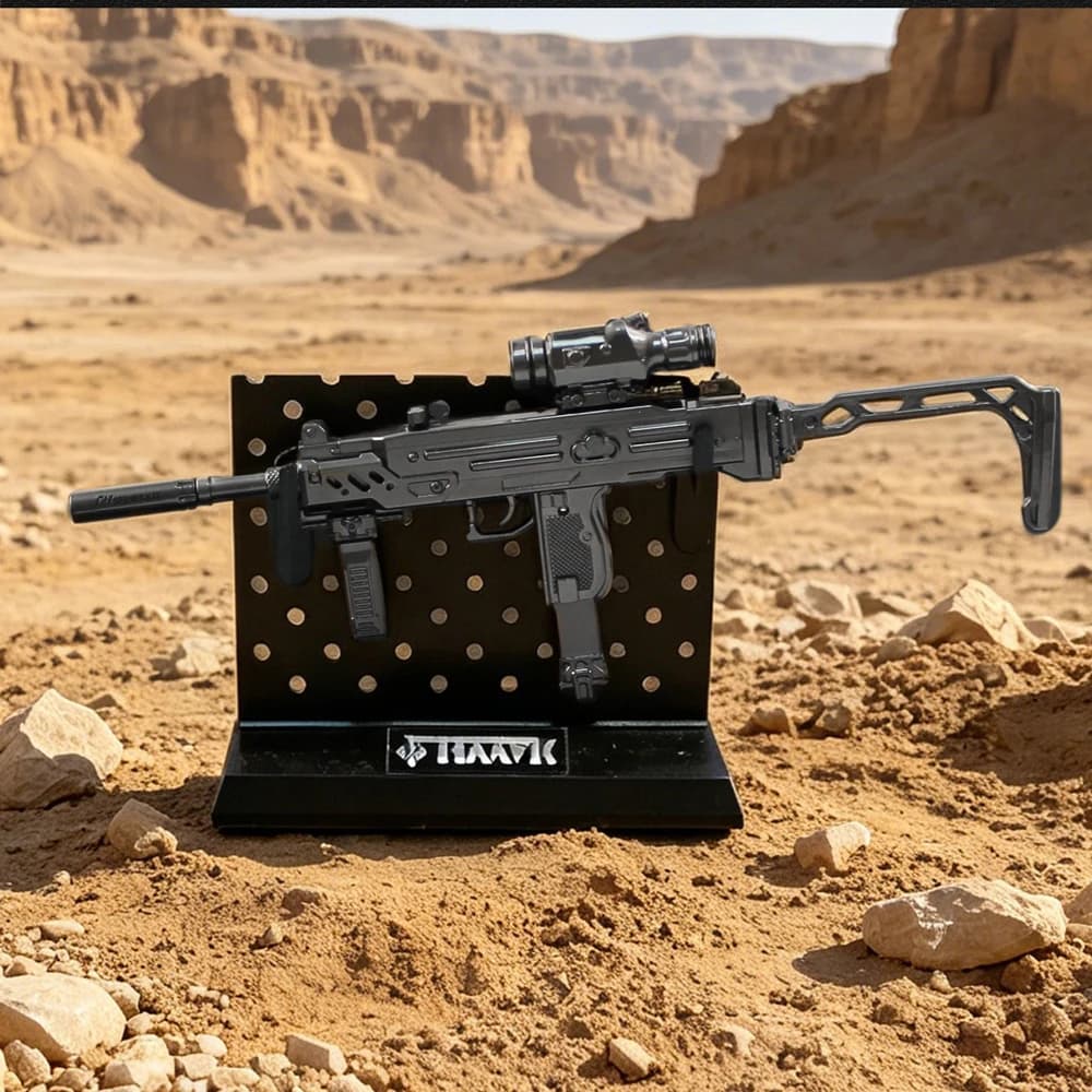 Delta Force UZI Metal Model 20cm Zinc Alloy Miniature Replica Detachable Accessories Desktop Display Collection Gift