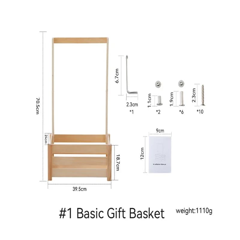 Wooden Storage Basket for Baby Room
