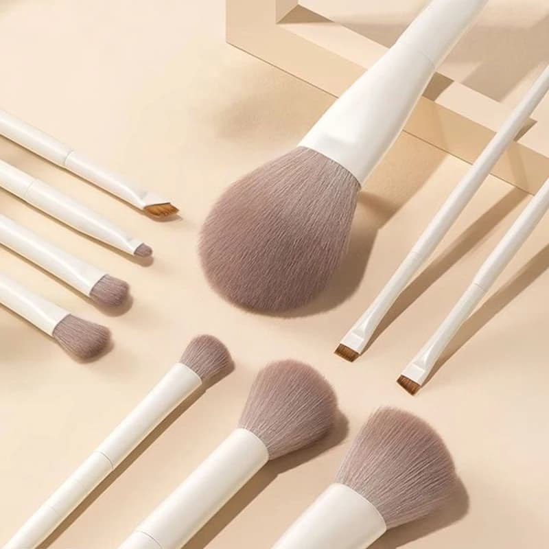 5/7/10/12pcs Professional Makeup Brushes Tools Set White Eyeshadow Eyeliner Foundation Brush Women Facial Beauty Cosmetic Tool