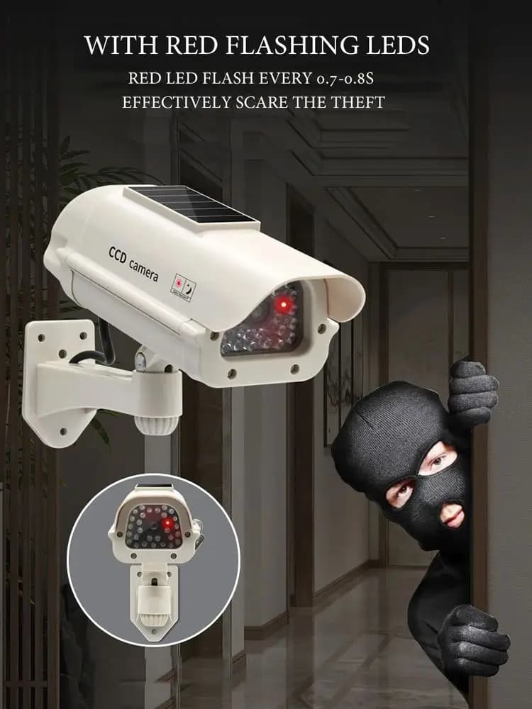 Solar-Powered Dummy Security Camera