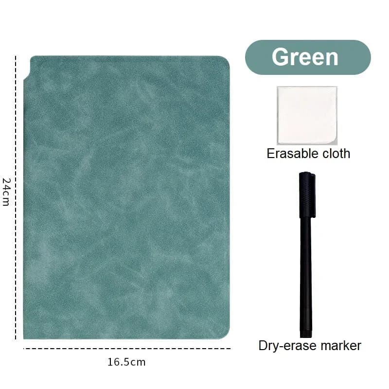Office Supplies, Reusable Whiteboard Notebook Set with Pen, Eraser & Leather Wipe Cloth，Weekly Planner Notepad for Office Daily