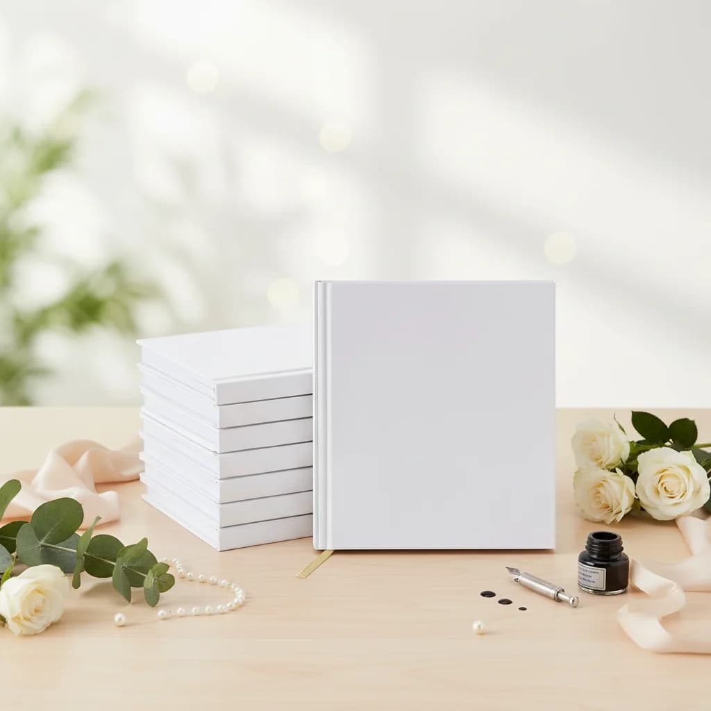 Hardcover Wedding Guest Book, 120 Pages