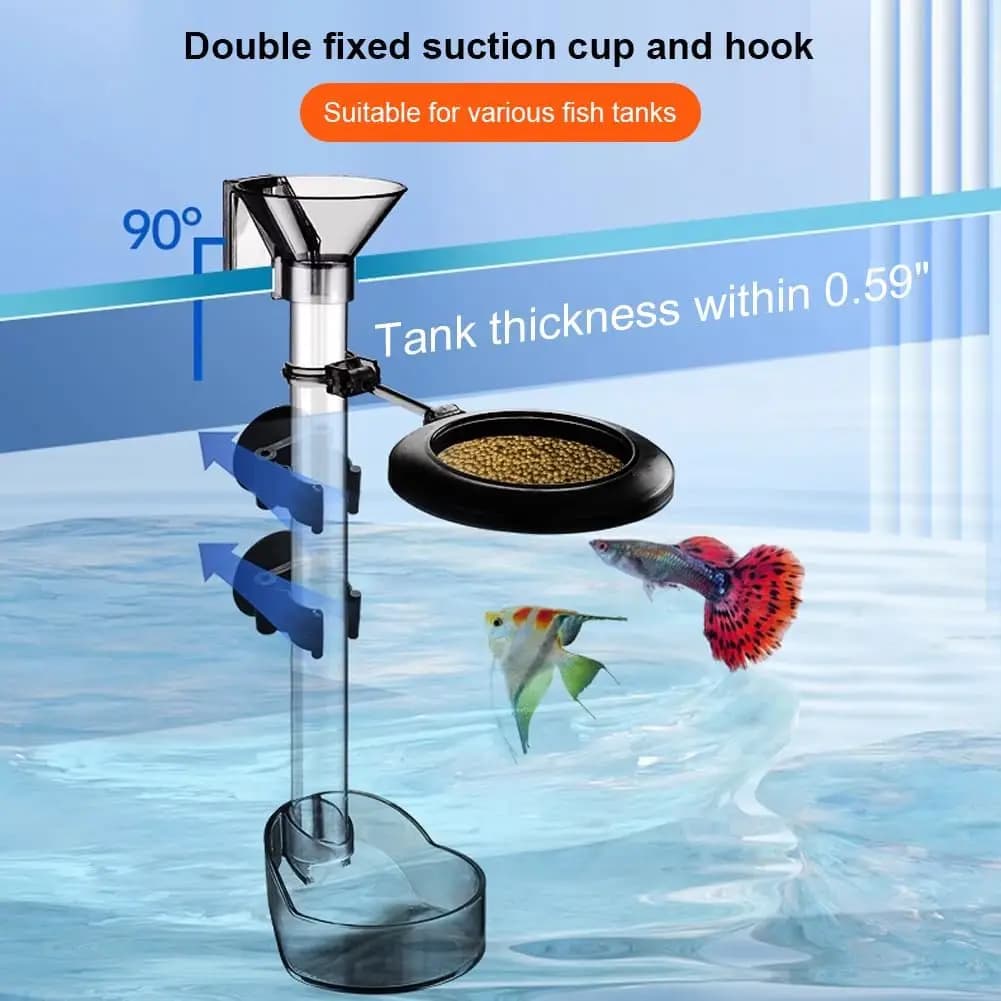 Aquarium Fish Feeding Dish Set with Adjustable Tubes