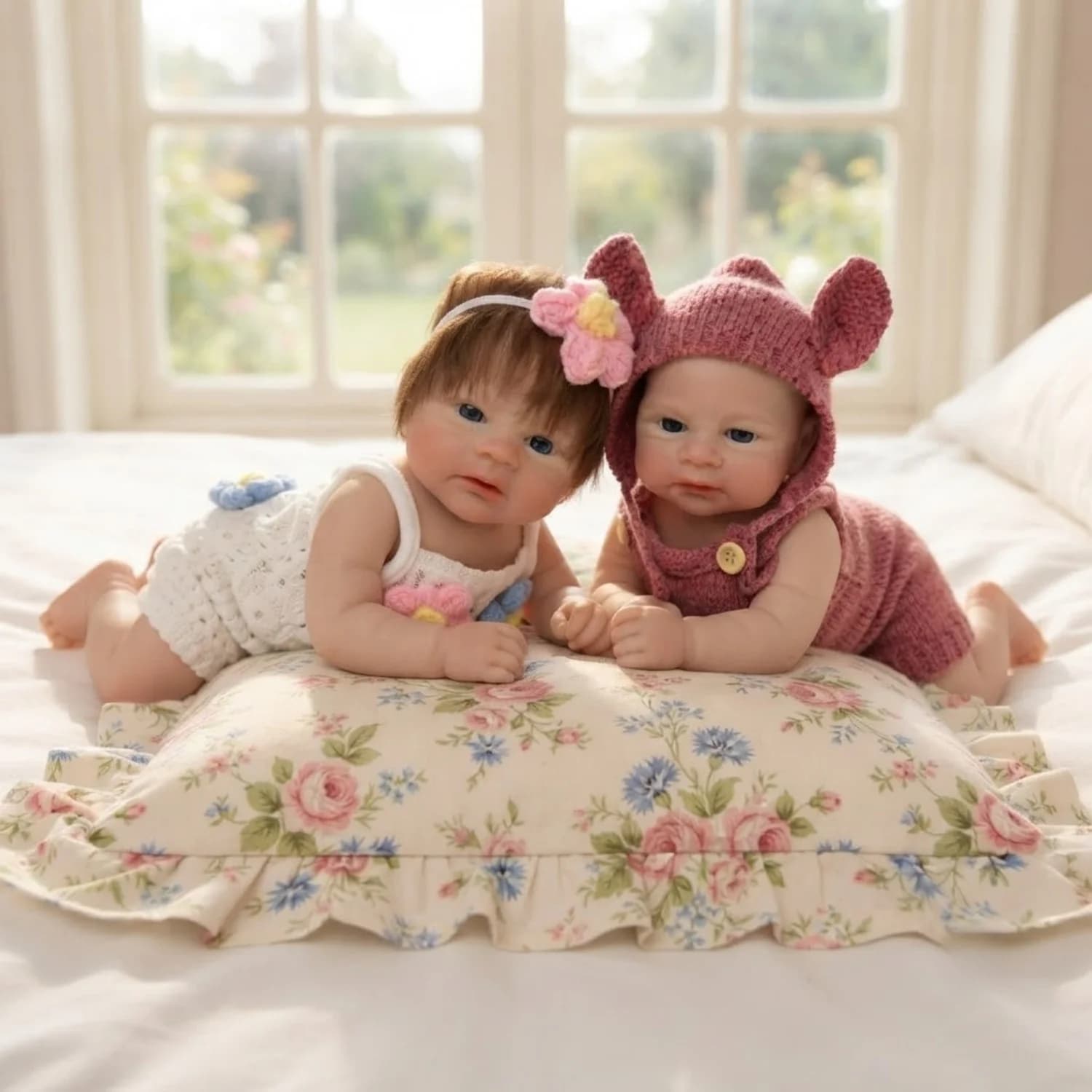Silicone Reborn Doll with Open Mouth, 13-Inch