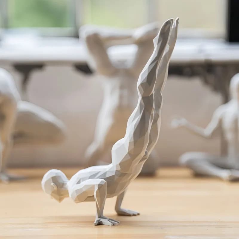 Yoga Man Figurine - Minimalist Home Decor Statue, Spiritual Accent for Living Room, Desktop, Bar & Gym Interiors,3D Printed