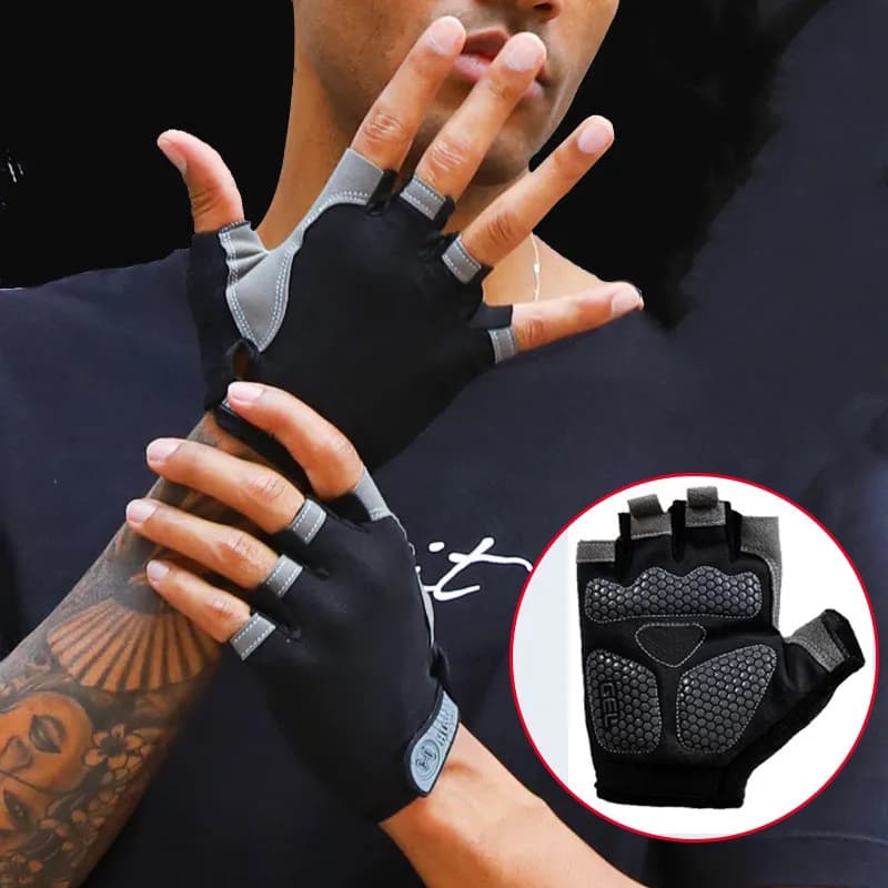 Gym Outdoor Sport Gloves  Anti-Slip Weight Training Fingerless Gloves Cycling Hiking Boxing Exercise Workout Breathable Gloves
