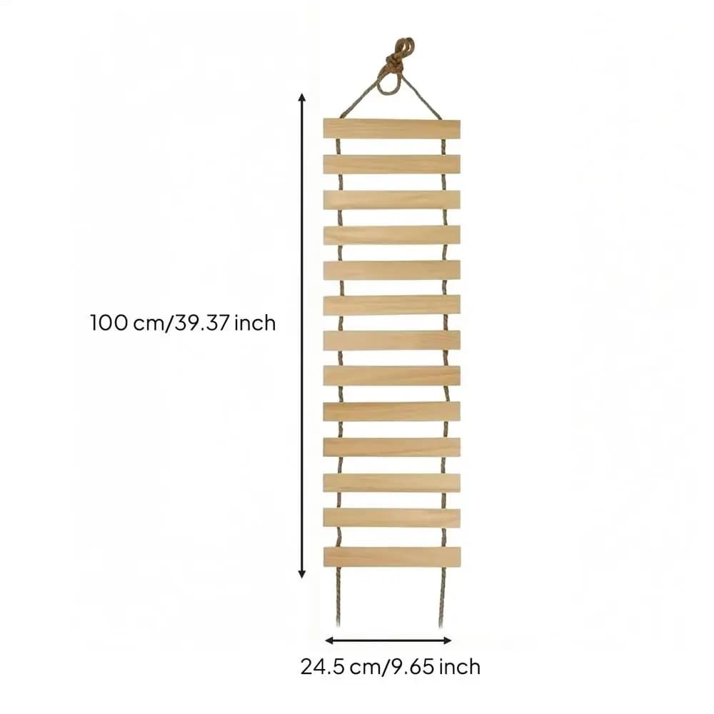 Wall-Mounted Cat Bridge Multi-Level Wooden Steps