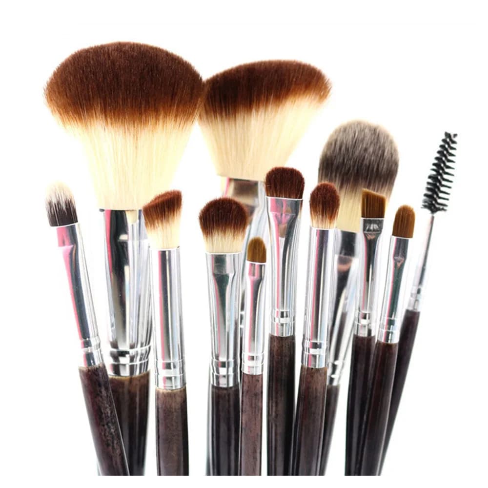Professional Makeup Brushes Set 12pcs Powder Foundation Blush Eyeshadow Liner Brow Lip gloss Highlight Contour Beauty Tools Kit
