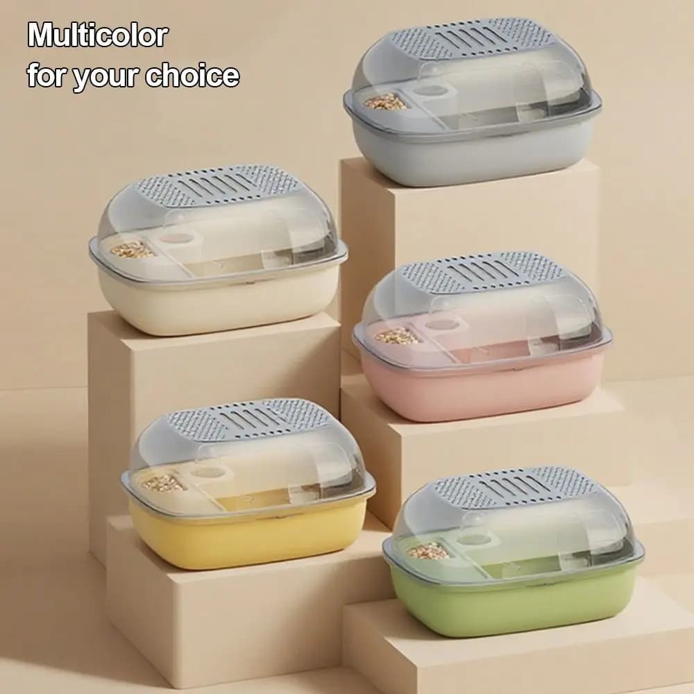 Portable Small Pet Cage with Transparent Lid
