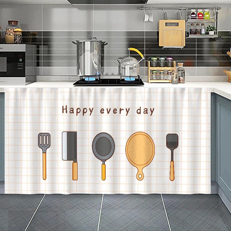 Self-Adhesive Kitchen Cabinet Half Curtain