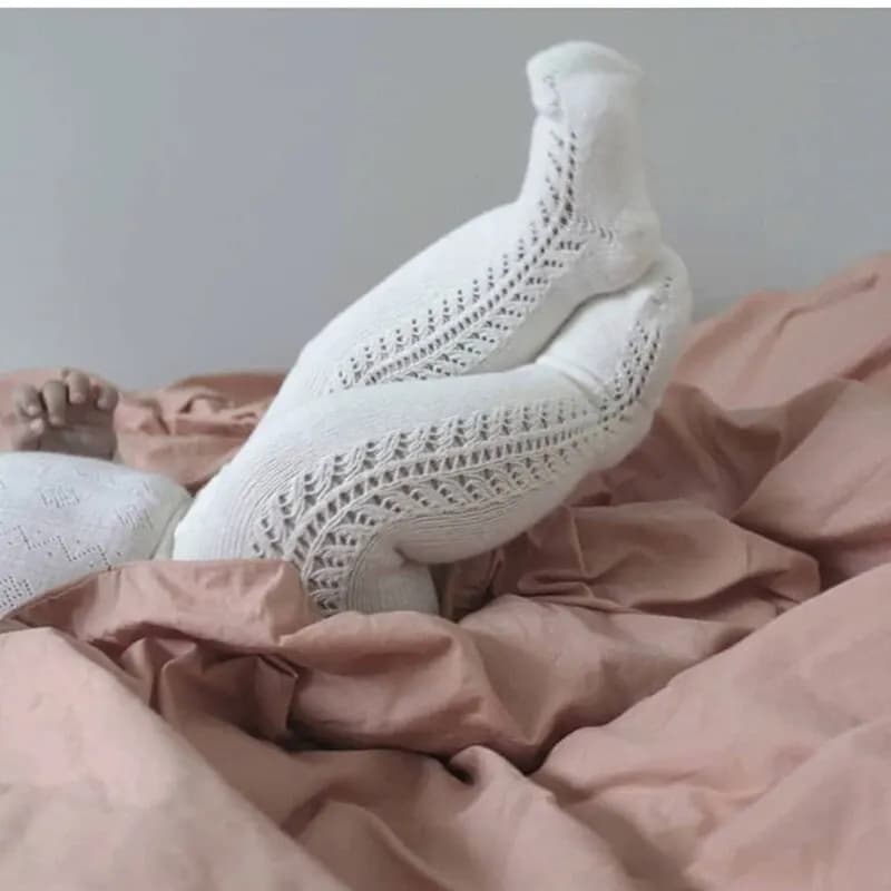 Baby Cotton Tights Solid Princess Style