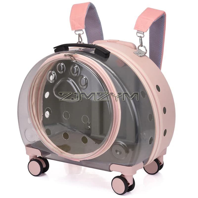 Pet Carrier Backpack Trolley Case, Bubble Backpack Carrier, Cats and Puppies for Travel, Hiking, Walking & Outdoor