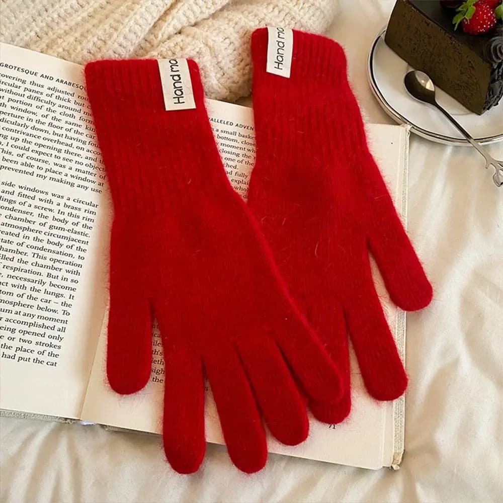 Women's Winter Wool Knit Gloves