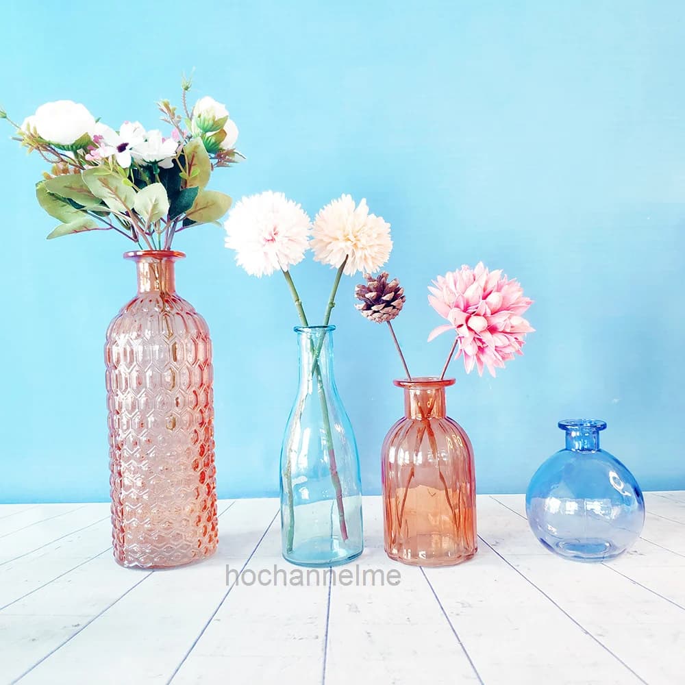 Glass Flower Vase for Table Decor