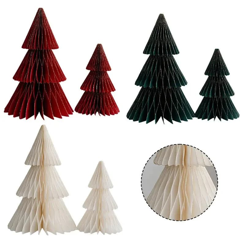 Christmas Desktop Decoration Kit With Paper Ornaments For Household Use To Add Festive Ambiance To Living Areas