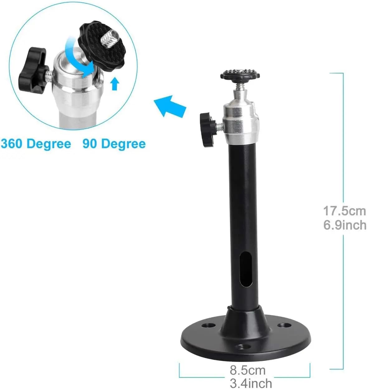 Projector Ceiling Wall Mount Bracket 360° Rotatable