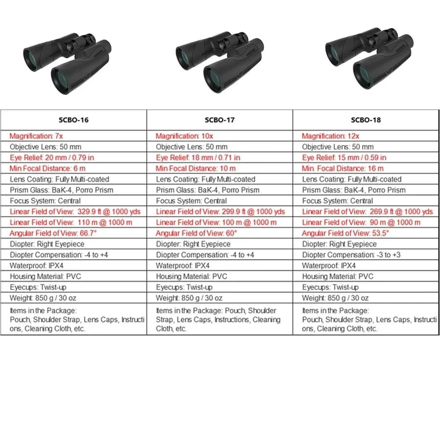 Vector Optics 12X50 Professional Hunting Binoculars