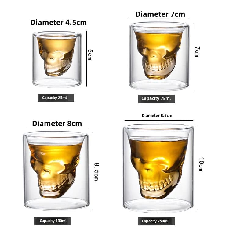 Double Bottom Crystal Glass Cup