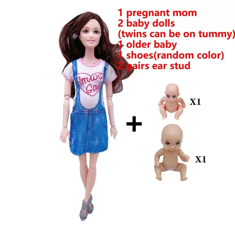 Pregnant Mom Doll with Baby Playset